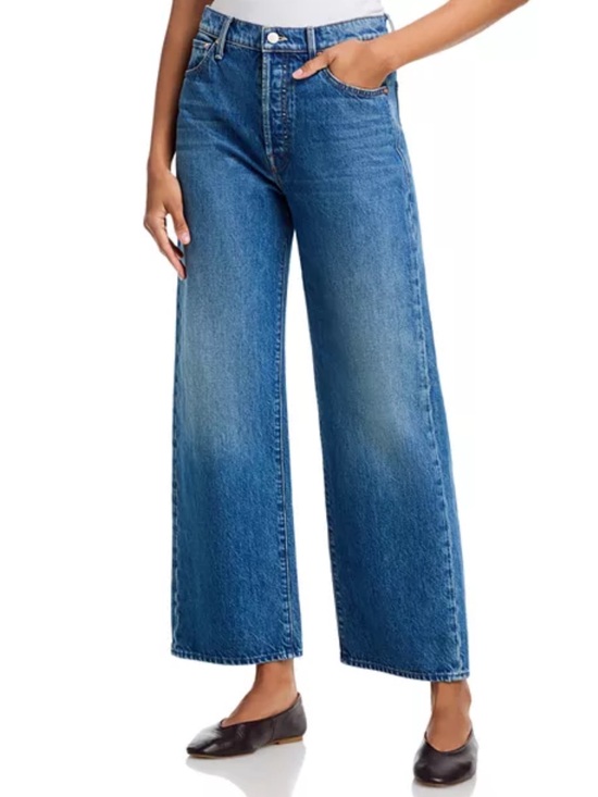 MOTHER Denim - MOTHER The Dodger Flood Jeans in Digital Underground. High Rise Wide Leg 28